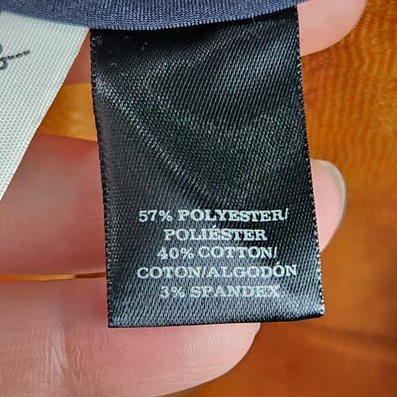 Ann Taylor Skirt Womens 10 Navy Blue Pencil Textured Jacquard Houndstooth NEW - Picture 10 of 11